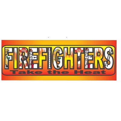 Fireman Slogan Panoramic Badge w/ Bar Pin