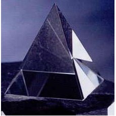 Crystal Pyramid Paper Weight (2"x2 1/8")