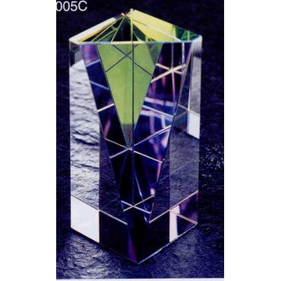 Crystal Rainbow Pillar Award (2"x2"x4 3/4")