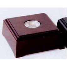 LED Lighting Mahogany Wood Trapezoid Prism Base (2 1/4"x5")