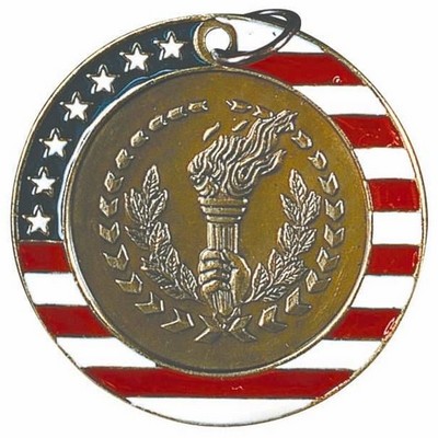 Medals, "Torch" - 2" Stars & Stripes