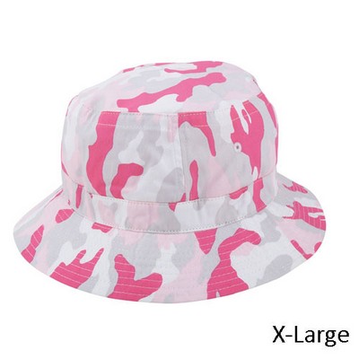 Camouflage Washed Bucket Hat - (7-3/8" X-Large)