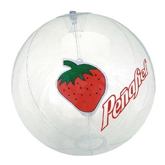 16" Inflatable Transparent Beach Ball w/ Strawberry Insert