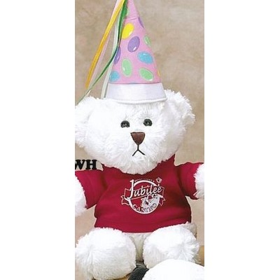 Jasmine Series White Bear Stuffed Animal w/Shirt (8")