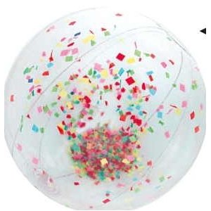 16" Inflatable Colorful Confetti Paper Insert Beach Ball©