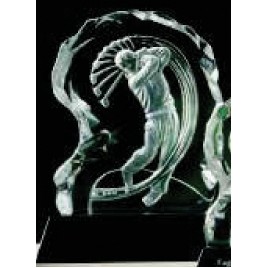 7.5" Male Golfer Glacier Sports Award w/Marble Base