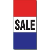 16 Oz. Reinforced Vinyl 2 Sided Message Stack Flag - Sale (3'x8')