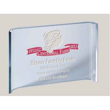 Crescent Clear Acrylic Award (4" x 6" x 0.25")