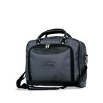 Twill Nylon Executive Briefcase w/Genuine Leather