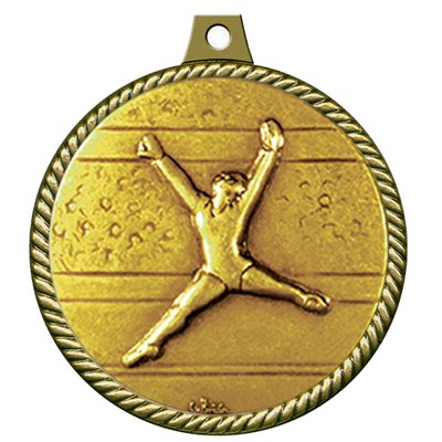 Stock Medal w/ Rope Border (Gymnastics Female) 2 1/4"