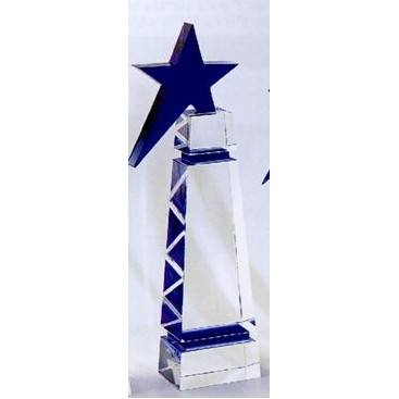 Blue Star Crystal Tower Award (11"x3¼")