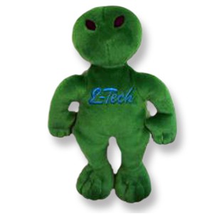 Custom Plush Green Alien Mascot w/ Direct Embroidery