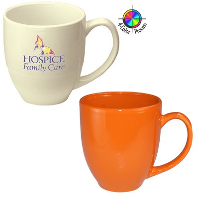 14 Oz. Tangerine Orange Vitrified Bistro Mug (4 Color Process)