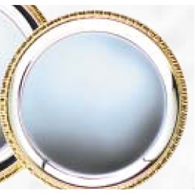 8" Silver Plated Round Tray w/ Gold Border