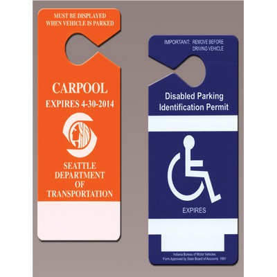 Parking Passes & Hangers (3¼"x7")