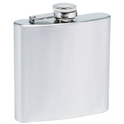 6 Oz. Stainless Steel Flask w/ Screw Down Cap