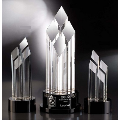 Pinnacle Pillars Optic Crystal Award (4½"x12")