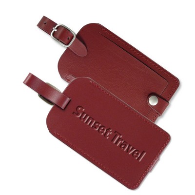 Vintage Leather Luggage Tag