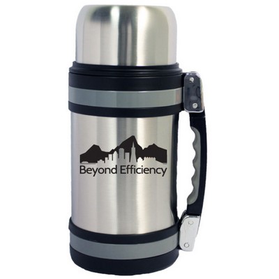 40 Oz. Vacuum Insulated Wide Mouth Bottle w/ Shoulder Strap