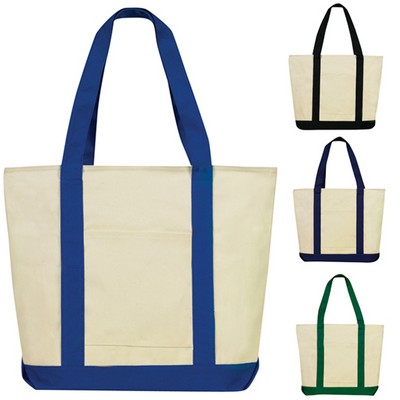 Zippered Cotton Tote Bag