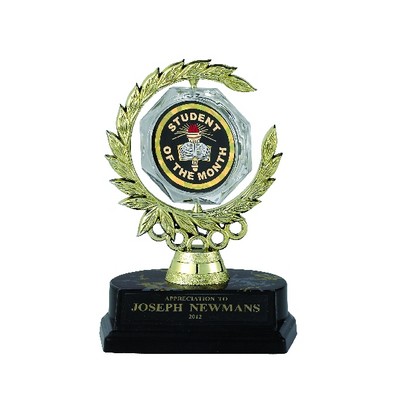 6" Spinner Wreath Trophy Holds 2" Insert