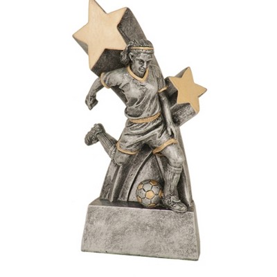 6" Female Soccer Super Star Resin Figure Trophy