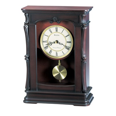 Bulova Abbeville Walnut Mantel Clock