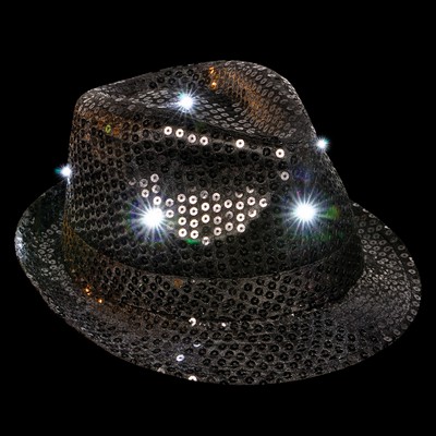 Sequin LED Fedora Hat