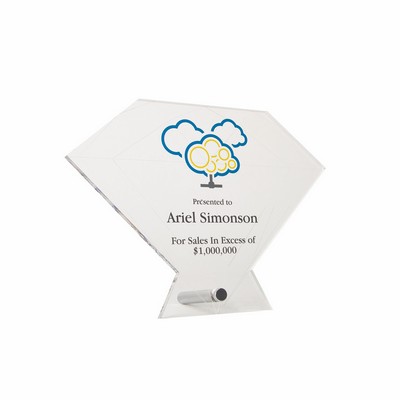 Acrylic Pin-Stand Diamond Award (7")