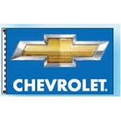 Authorized Dealer Free Flying Drape Flags (Chevrolet®- Blue) (2.5' x 3.5')