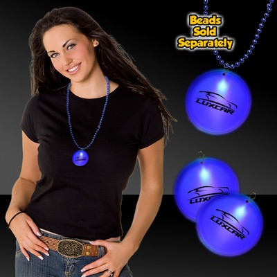 2" Pad Printed Blue Lighted Badge w/Attached J Hook