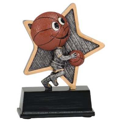 Basketball Little Pals Resin Award - 5" Tall