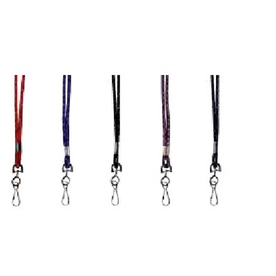 Braided "Bling" Lanyard w/swivel J hook