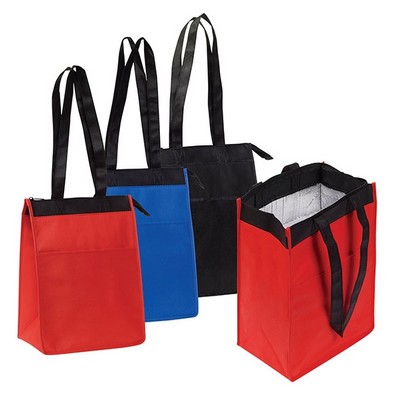 Insulated Lunch Tote w/Zipper Closure