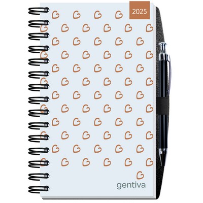 Gloss Time Managers Calendar w/Pen Safe Back Cover (5"x8")