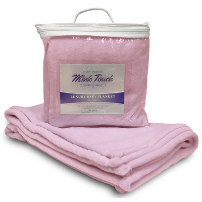 Pink Micro Fleece Crib Blanket