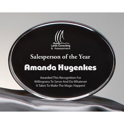 Black Acrylic Oval Award