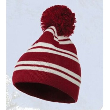 Jacquard Pom Beanie Hat