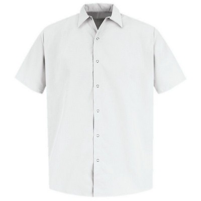 Red Kap™ Men's Short Sleeve Specialized Polyester Work Shirt - White