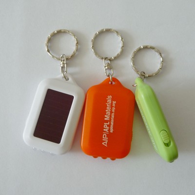 Mini Solar Powered LED Torch Lamp/Flashlight Keychain