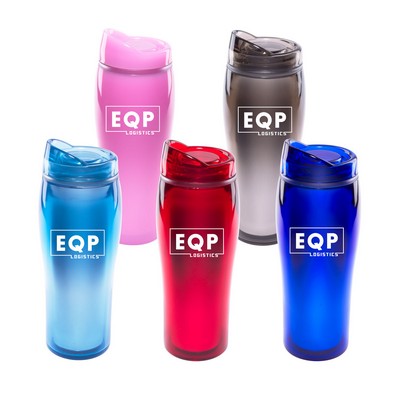 14 Oz. Translucent Acrylic Tumbler w/Chrome Plated Interior