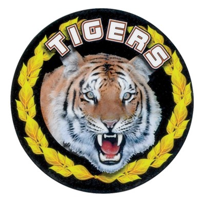 2" Tigers Mascot Mylar Medallion Insert Disc