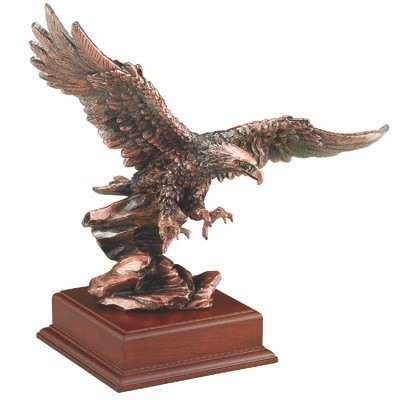 13" Bronze Eagle Trophy on Walnut Base