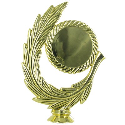 6" Plastic Gold Riser w/Leaf Design & 2" Medallion Space