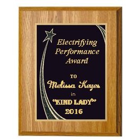 Oak Plaque 8" x 10" - Black/Gold Rising Star Plate