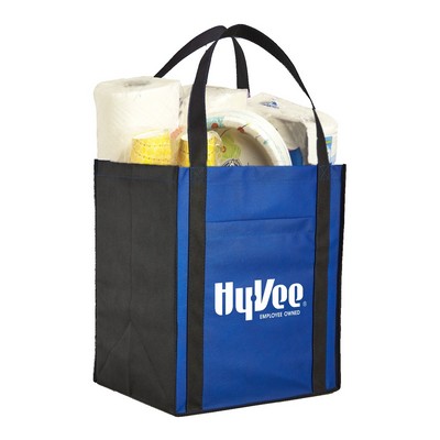 Large Non-Woven Grocery Tote Bag w/ Pocket