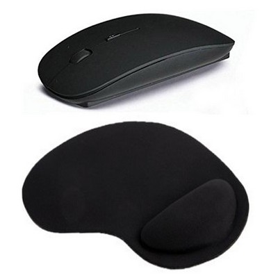 Kidder 2.4GHz Wireless Mouse + Wrist Rest Mouse Pad