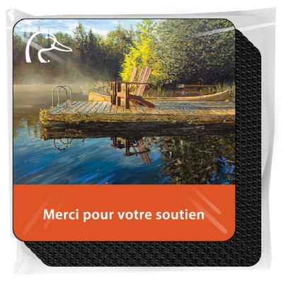 Set of 4 Premium Coasters per bag .060 Gloss Copolyester Top & 1/16" cork base (3.5" x 3.5") 4CP