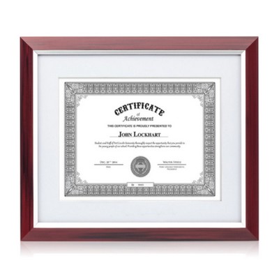 Valencia Cert Frame - Burgundy/Silver 8½"x11"