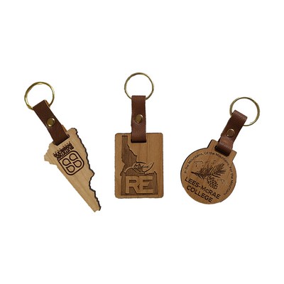 2" x 2" - Hardwood Keychains